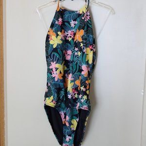 Old Navy - NWT - Tropic Thunder Floral - One-piece Women's XL Halter Swimsuit